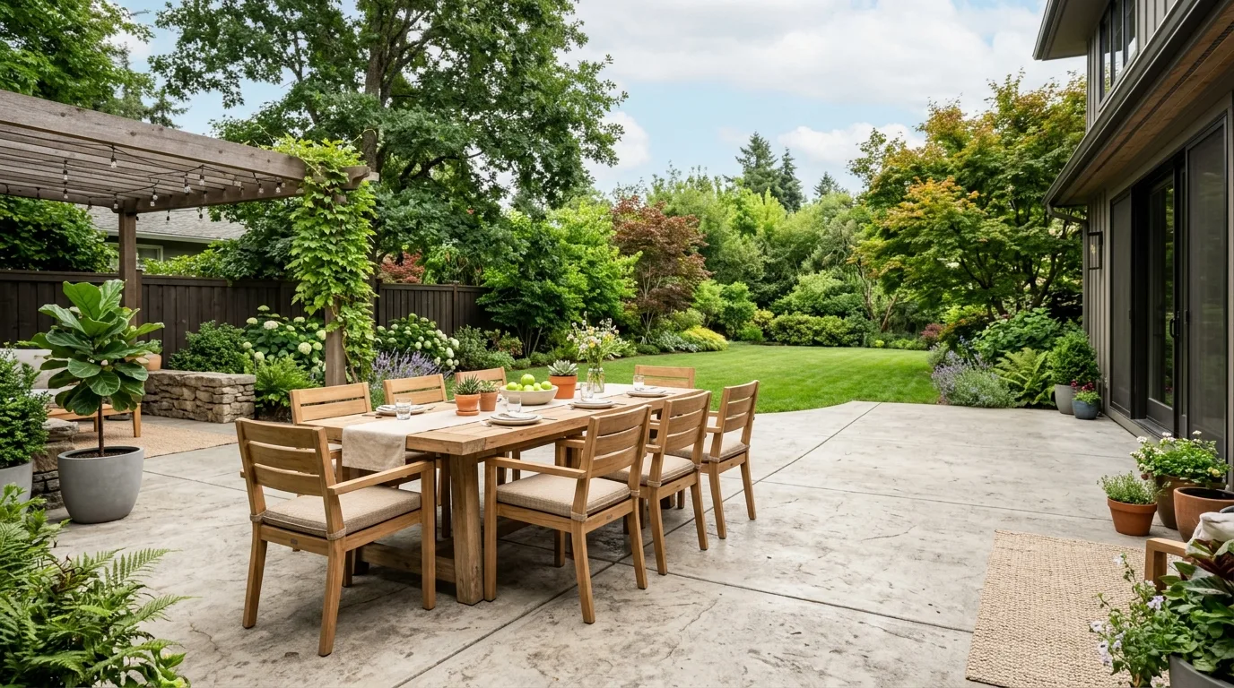12 Concrete Patio Ideas Perfect for Hosting Guests Outdoors